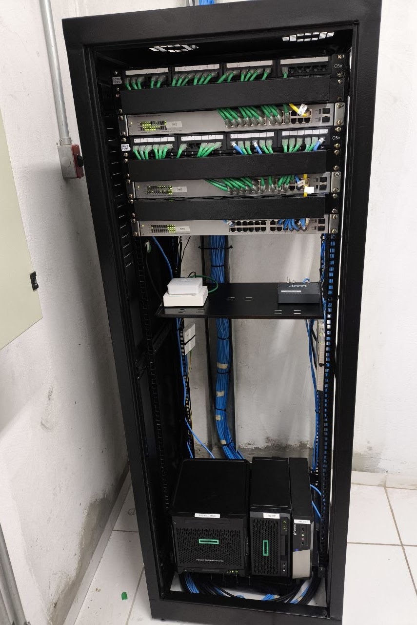 Antes - Cabeamento estruturado — Projeto 02